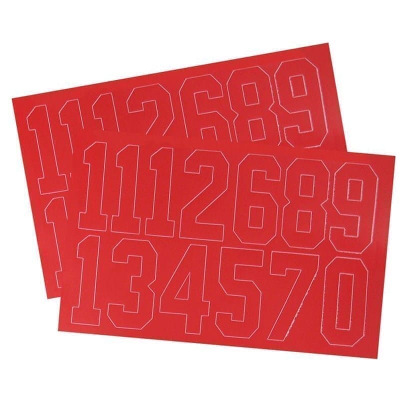 A&R Number Decals - Helmet Accessories