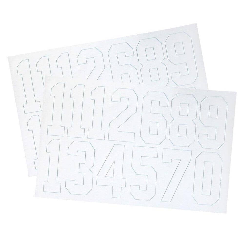 A&R Number Decals - Helmet Accessories