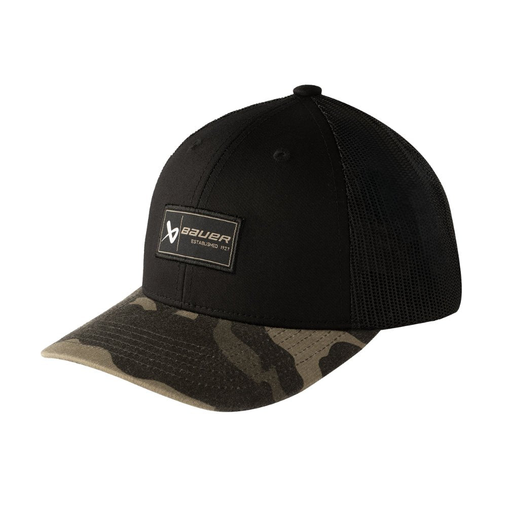 Bauer S26 Curved Brim 2 - Tone Camo Snapback Cap - Caps & Hats