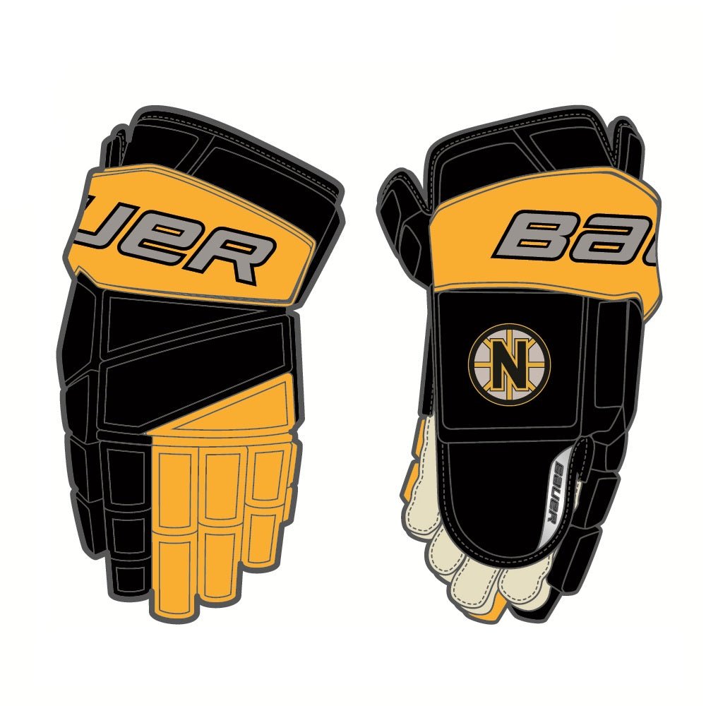 Bauer Team Vapor Pro Custom Hockey Gloves - Nottingham Lions - Custom Player Gloves