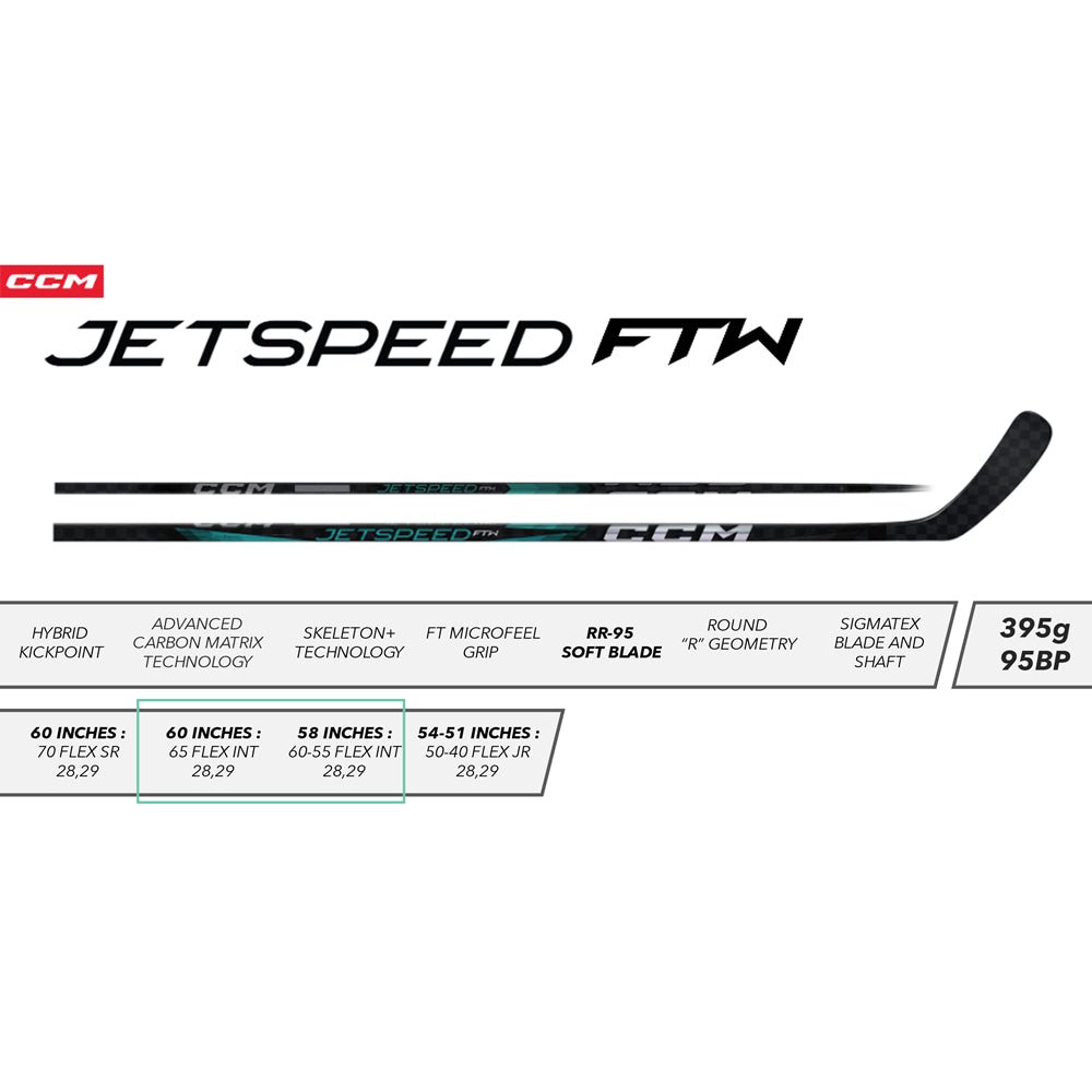 CCM Jetspeed Women's S24 FTW Composite Hockey Stick - Sticks