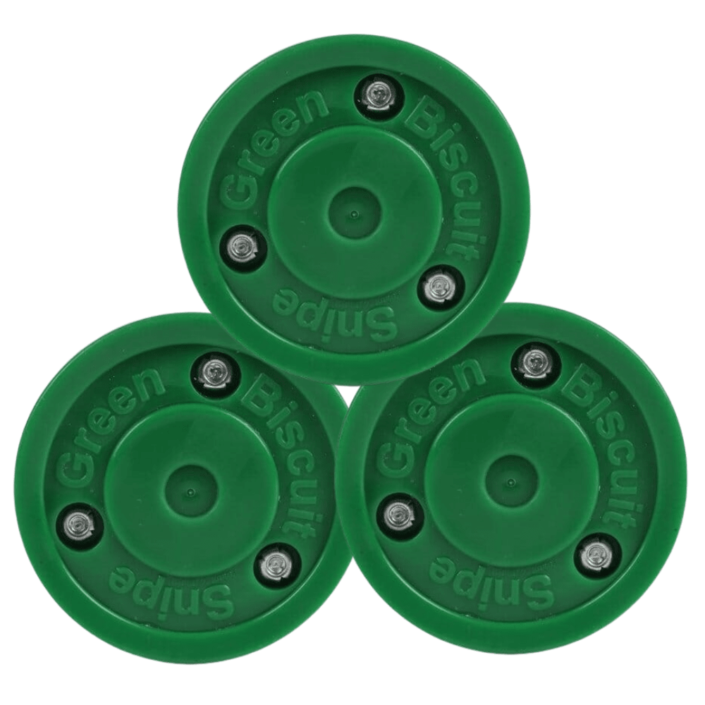 Green Biscuit Snipe Off - Ice Puck - Pucks & Balls