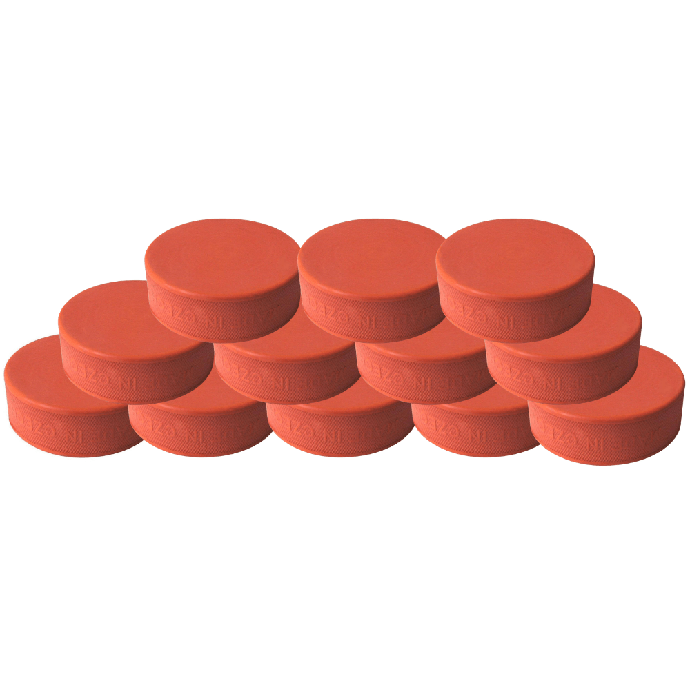 Orange 10oz Pucks - Pucks & Balls